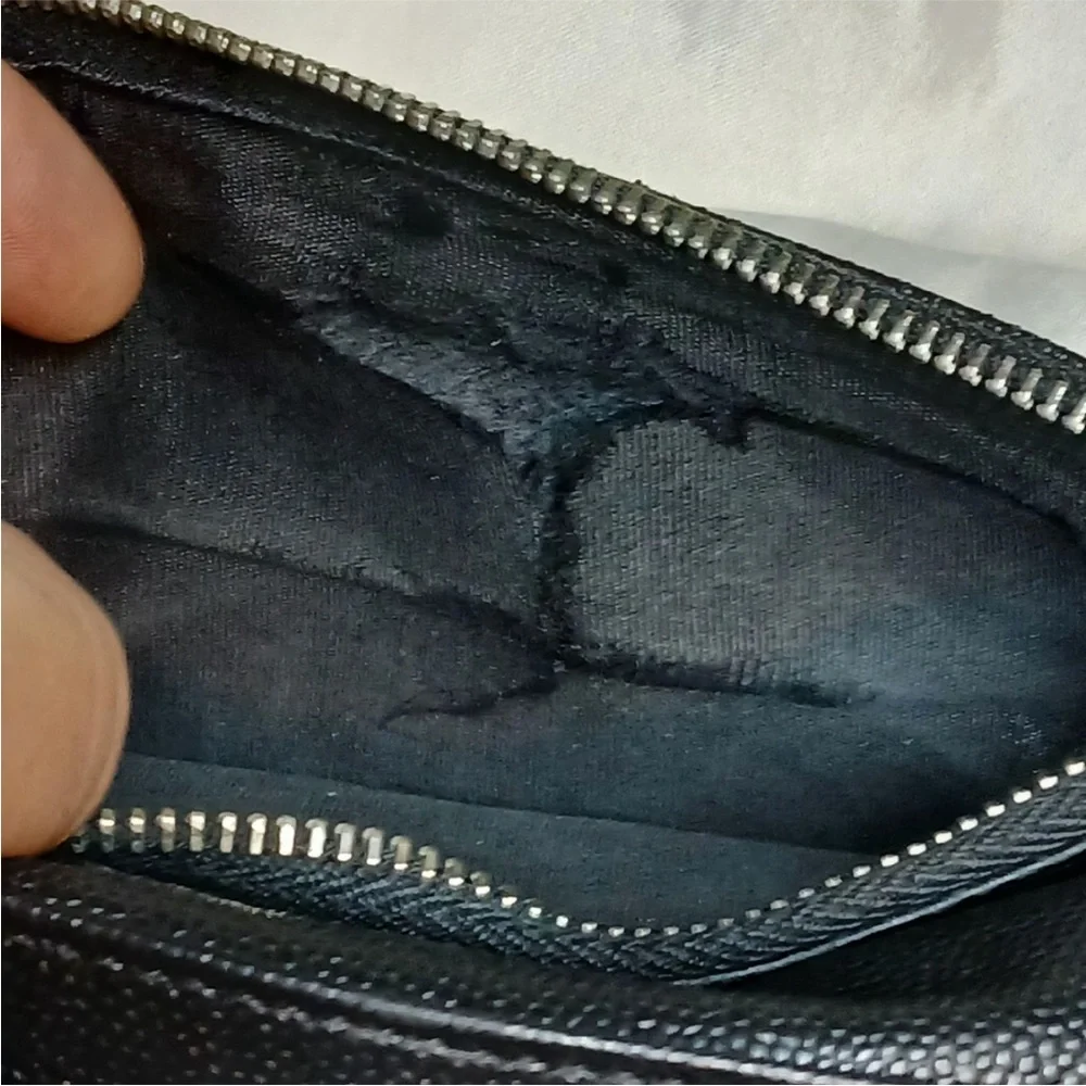 Saint Laurent Black Leather Wallet- Vintage EUC